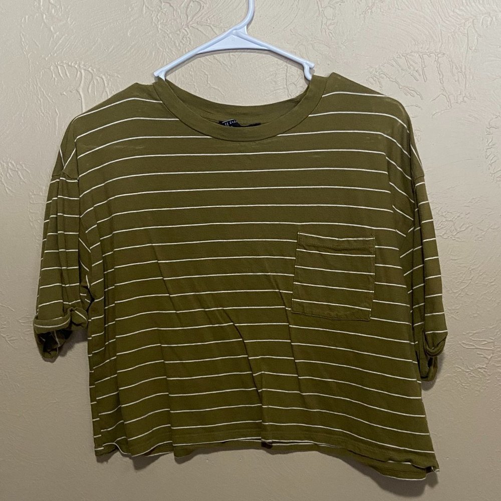 Green Striped Crop Top from Forever 21
